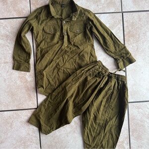 Kids Olive Green Matching Set